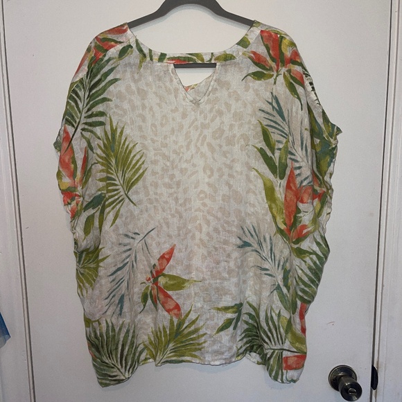 Chico’s V-Neck Floral Poncho / Shawl - Picture 4 of 4